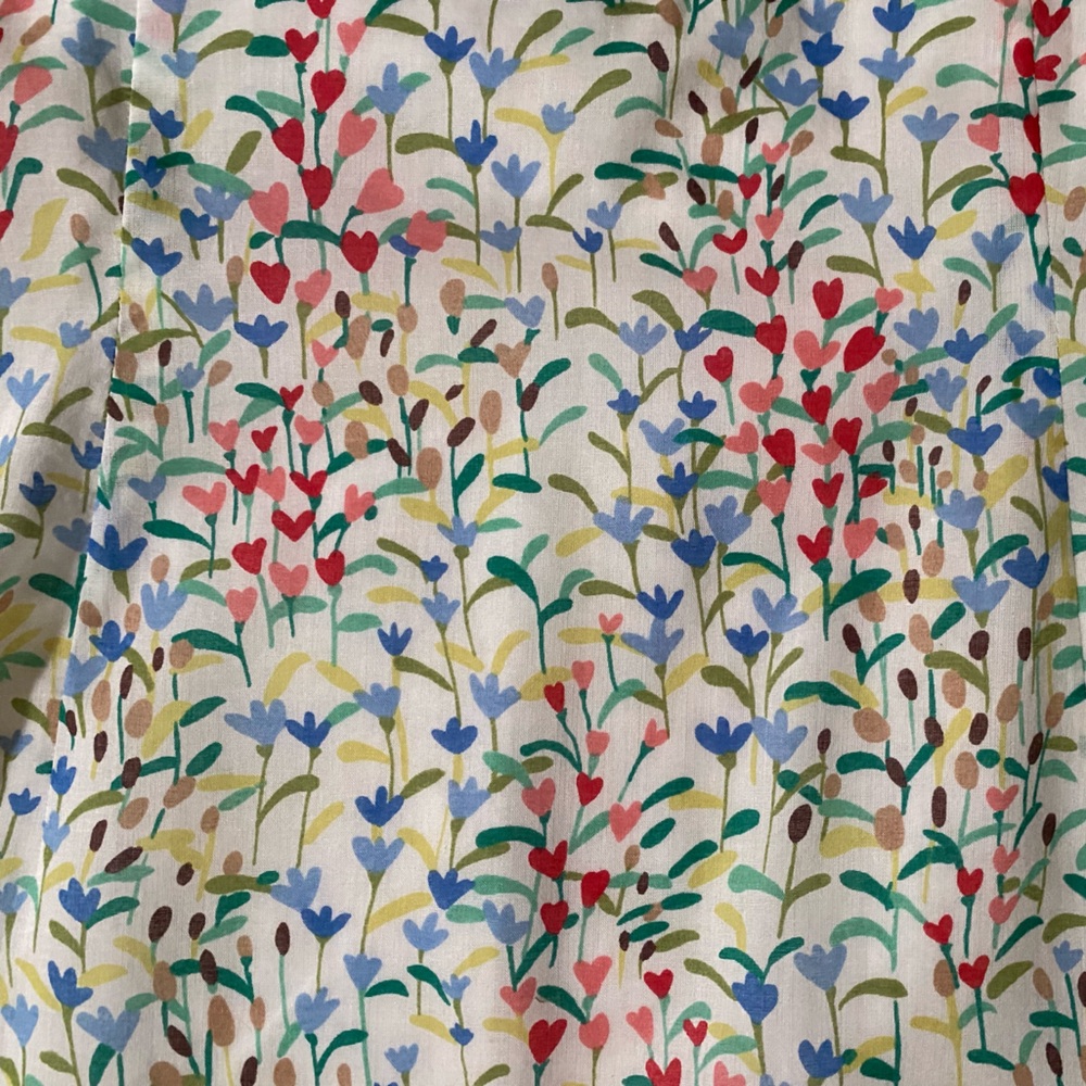 Harold’s Floral Print Spaghetti Strap Top with Blue Ribbon - Size Medium - Picture 9 of 12